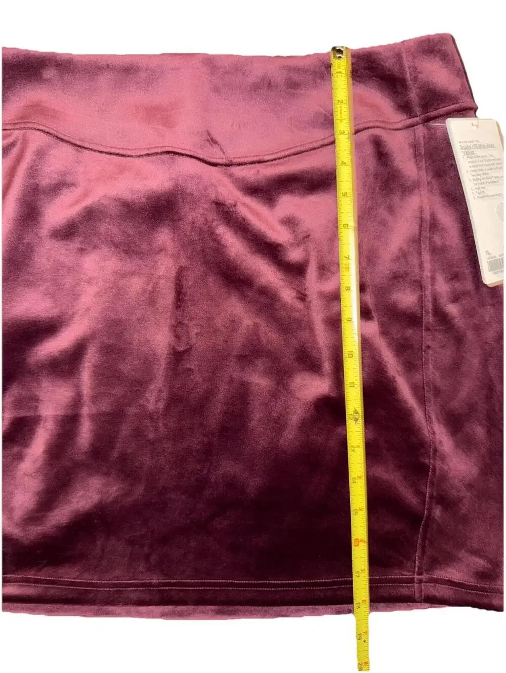 NEW Lululemon Scuba Mini Skirt Velvet Dark Red sz XL Soft holiday Goth $88